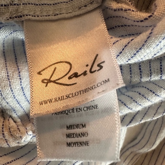 Rails $178 from Neiman Marcus charli palm tree linen blouse. medium. Super soft - Picture 7 of 7